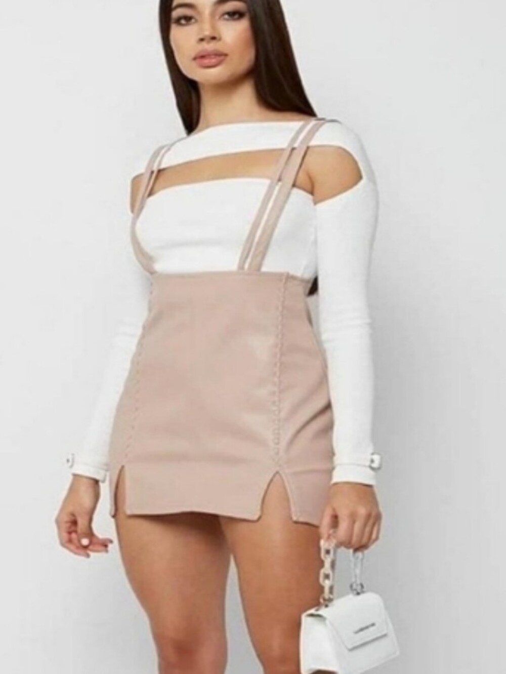 Manière De Voir Pale Blush Leather Top